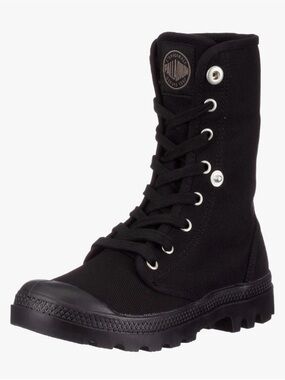 Palladium Varsity Canvas Combat Boots Black Women’s US 5 EU 37.5